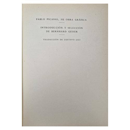 PABLO PICASSO; SU OBRA GRÁFICA