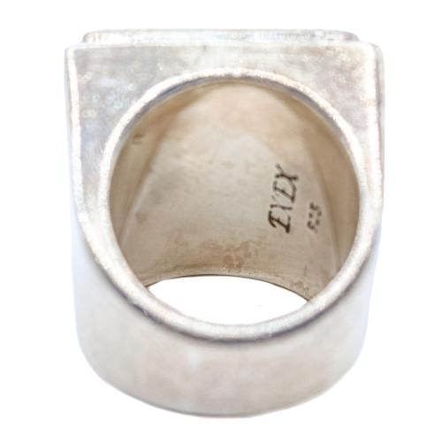 ANILLO DE PLATA CON PLACA DE NÁCAR