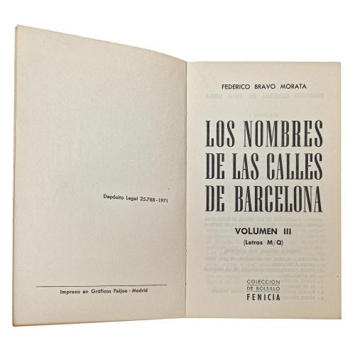 HISTÓRIA DE LOS NOMBRES DE LAS CALLES DE BAECELONA