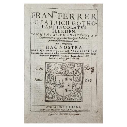 FRANCISCI FERRER I.C. PATRICCI GOTHOLANI INCOLATUS ILERDEN..