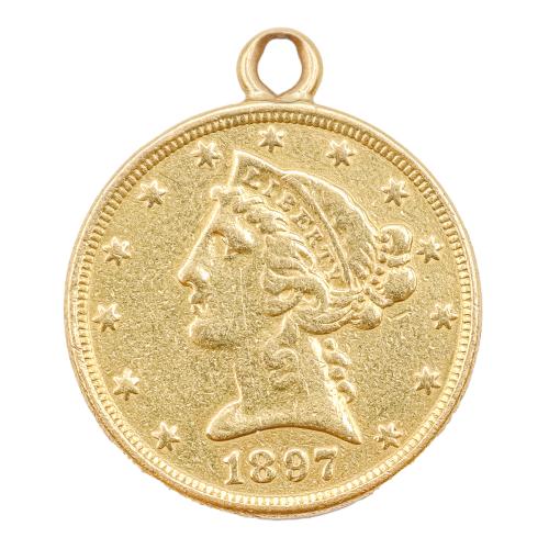 COLGANTE CON MONEDA DE 1897