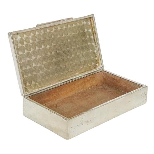 CAJA CIGARRERA DE PLATA DE LOS AÑOS 60