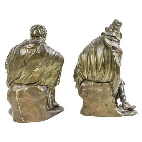 PAREJA DE FIGURAS EN BRONCE DE FINALES DE SIGLO XIX