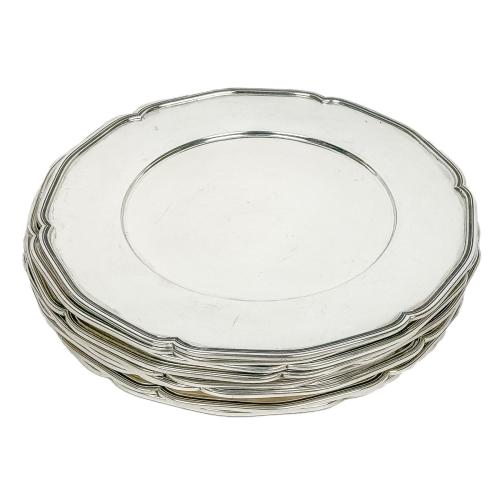 CONJUNTO DE 15 PLATOS DE RESPETO DE PLATA DE LOS AÑOS 60/70 