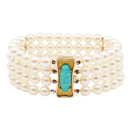 PULSERA DE PERLAS CON AMAZONITA