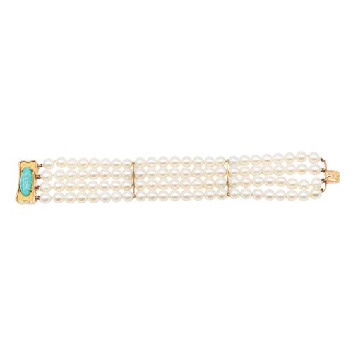 PULSERA DE PERLAS CON AMAZONITA