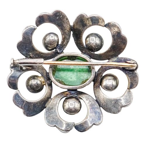 BROCHE CON TURQUESA, AÑOS 30