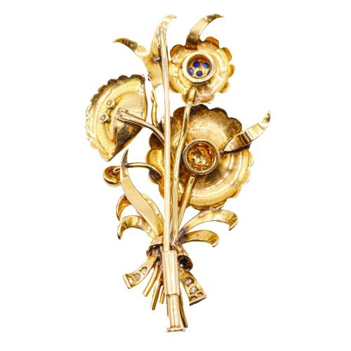 BROCHE FLORAL DE LOS AÑOS 40