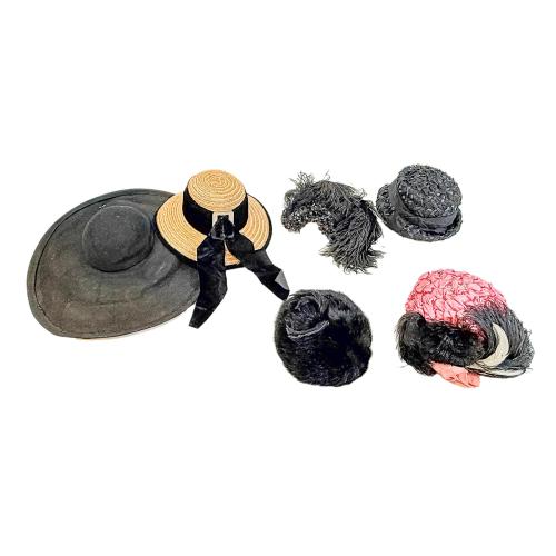 COLECCIÓN DE 6 SOMBREROS FRANCESES DEL SEGUNDO TERCIO S.XX