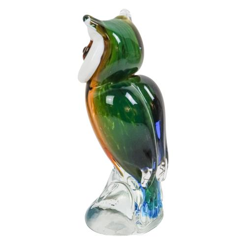 BUHO DE CRISTAL DE MURANO DE LOS AÑOS 70