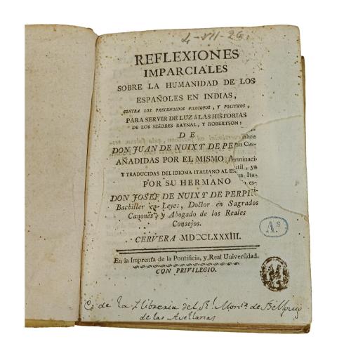 REFLEXIONES IMPARCIALES SOBRE LA HUMANIDAD DE LOS ESPAÑOLES 