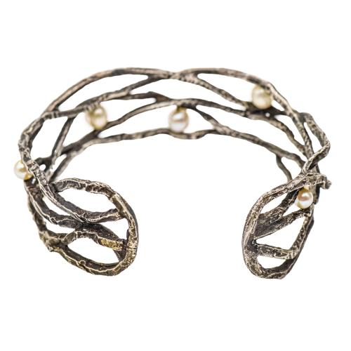 PULSERA ESCLAVA CON PERLAS CULTIVADAS